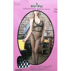 Halter Neck Open Back Netted Bodystocking