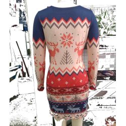 Jule Rund Hals Langrmet Midi Kjole