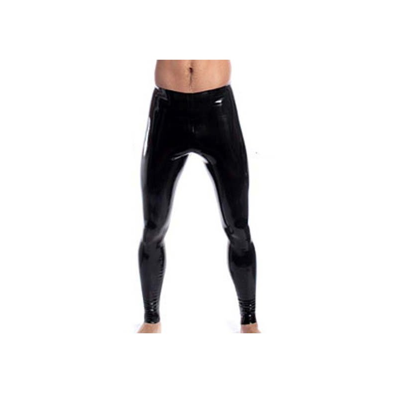 Mænds Sorte PU-Leggings