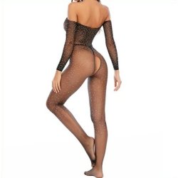 Rhinestone Skridtlse Body Stockings