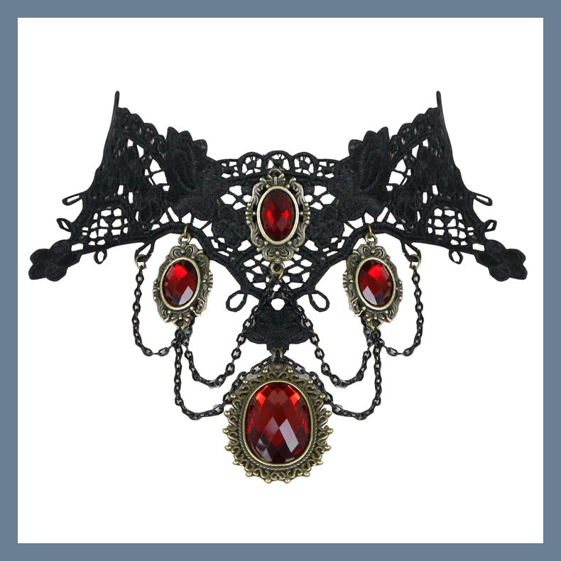 Vintage Gotisk Victoriansk Halskde