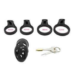 Resin Cock Cage with 4 Clasps - Ghost I