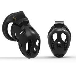 Resin Cock Cage with 4 Clasps - Ghost I