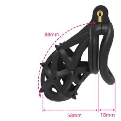 Diamond Chastity Cage With Spikes