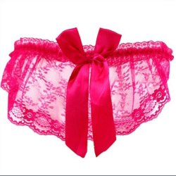 Transparent Floral Lace T-string