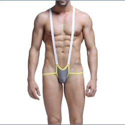 Men Bodybuilding Elastic One-piece Suit