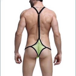 Men Bodybuilding Elastic One-piece Suit
