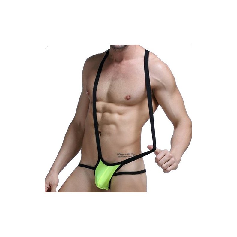 Men Bodybuilding Elastic One-piece Suit