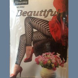 Fodls Fiskenet Sort Buksestrmpe