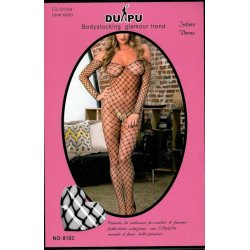 Off-the-shoulder Fence Net Bodystocking