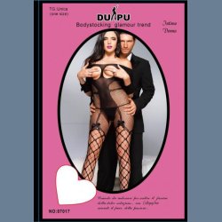 ben Cup Fiskenet Bodystocking Sort med Sljfer
