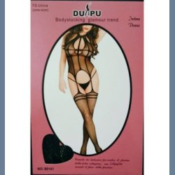 Strappy Gartered Halter Bodystocking