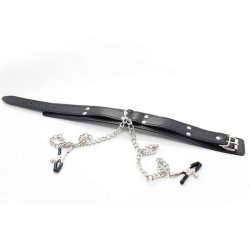 D Ring Bondage Krave Med Bryst Klemmer