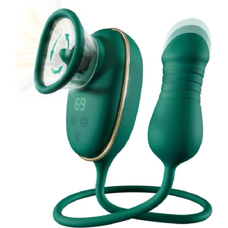 Sugende Vibrator med Vibrerende Slikkende Tunge og Frem-Tilbage