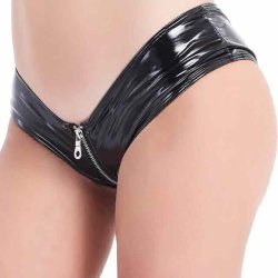 PU Sort Kvinde Lynls Trusse