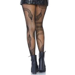 Netstrmper med vildt slangemnster til kvinder