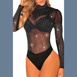 Sort Kugle Besat Bodysuit 
