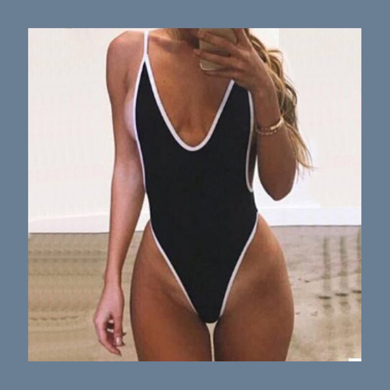 High Cut One Piece Swimwear