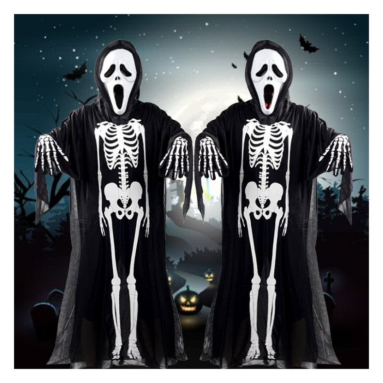 Halloween Skelet Spøgelse - Fie's Kostumer og udklædning