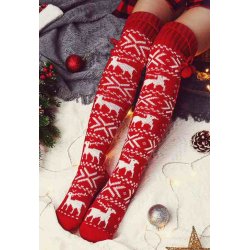 Jule Over Knee Strikkede sokker 