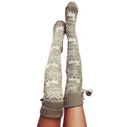 Jule Over Knee Strikkede sokker 