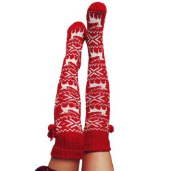 Jule Over Knee Strikkede sokker 