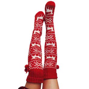 Jule Over Knee Strikkede sokker 