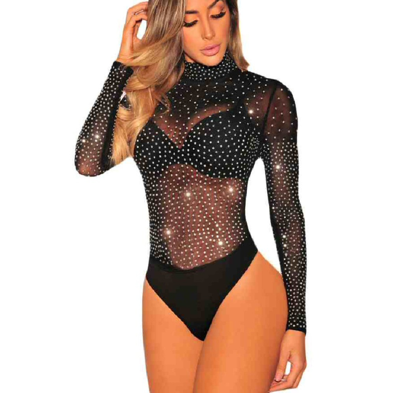 Sort Kugle Besat Bodysuit 