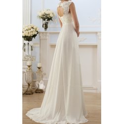 Bryllup Hvid Hj Talje Blonde Brudekjole 