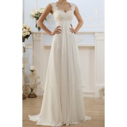 Bryllup Hvid Hj Talje Blonde Brudekjole 