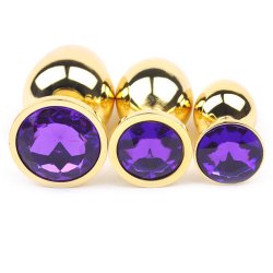 Stor Anal Butt Plug - Guld