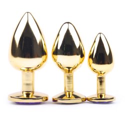 Stor Anal Butt Plug - Guld