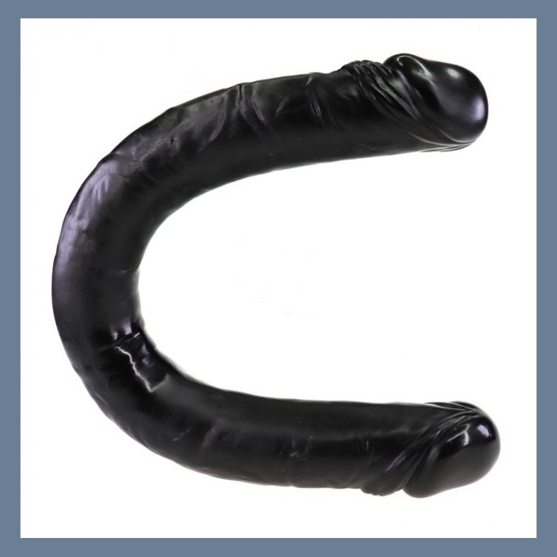 Sort Dobbelt Dildo X-MEN