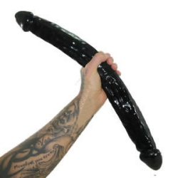 Sort Dobbelt Dildo X-MEN