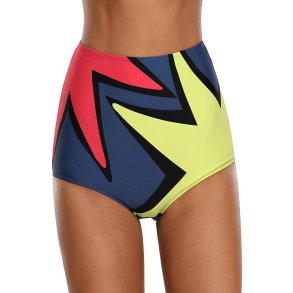 Polygonal Stjerne Print Hj Talje Badebukser Dame