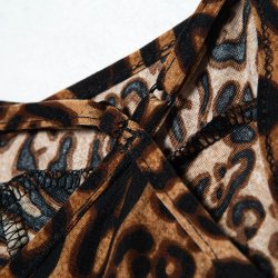 Print Leopard High Cut Teddy Lingerie