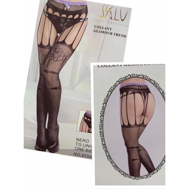 Sorte Strmper med Hofteholder