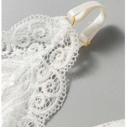 Deep V Neck Lace Tulle Babydoll