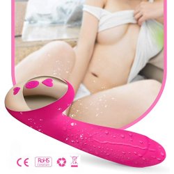 Silikone Genopladelig G-Spot Vibrator med Varme Kontrol