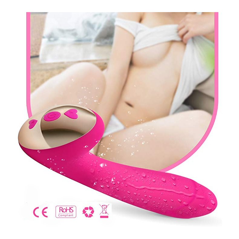 Silikone Genopladelig G-Spot Vibrator med Varme Kontrol