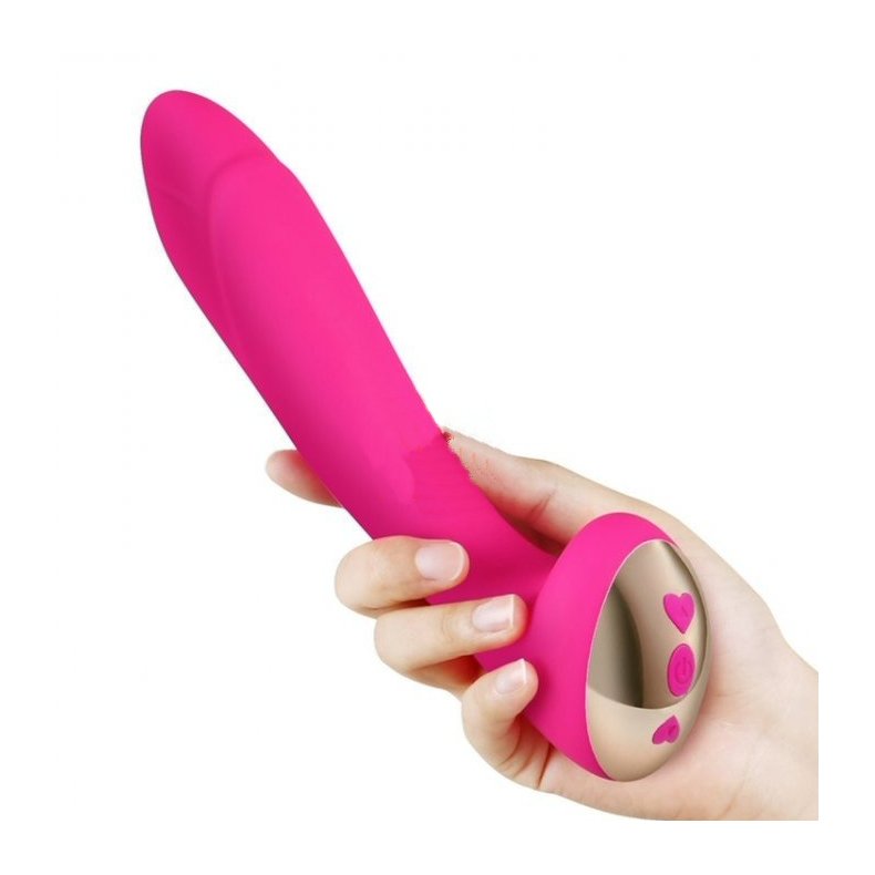Silikone Genopladelig G-Spot Vibrator med Varme Kontrol