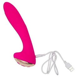 Silikone Genopladelig G-Spot Vibrator med Varme Kontrol