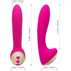 Silikone Genopladelig G-Spot Vibrator med Varme Kontrol