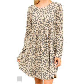 Tunika Leopard Print Mini Dress