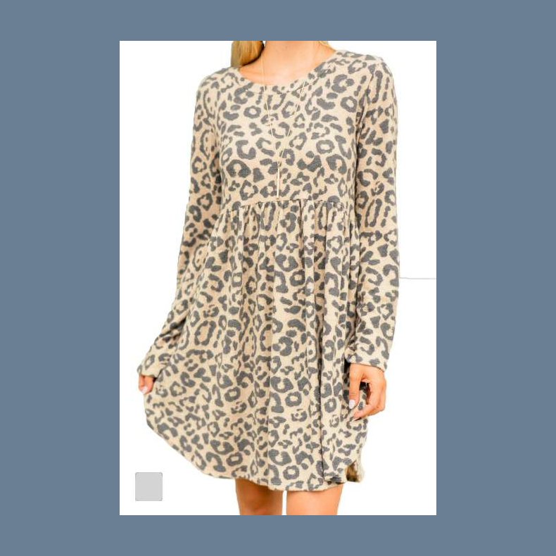Tunika Leopard Print Mini Dress
