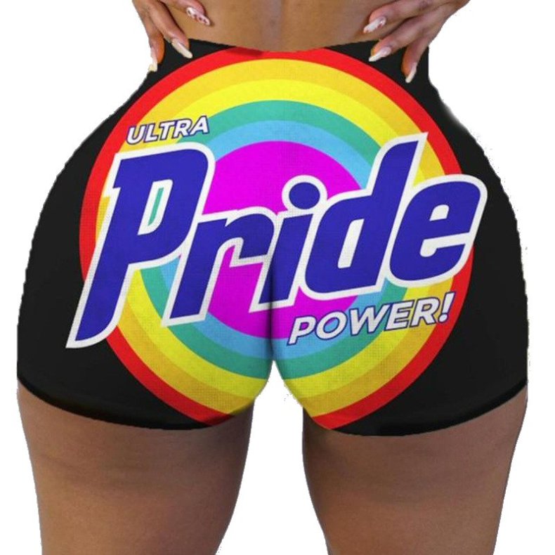 Skinny Mini Shorts Rainbow