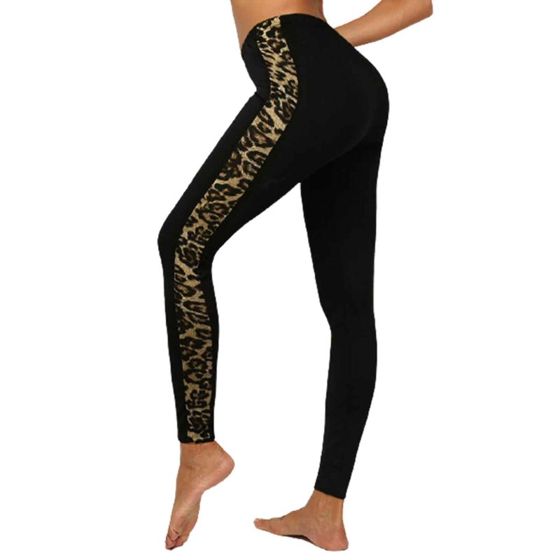 Sorte Leopard Bukser 