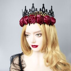 Victoriansk Gotisk Rd Rose Dronning Tiara Hrbnd