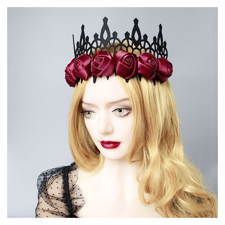 Victoriansk Gotisk Rd Rose Dronning Tiara Hrbnd