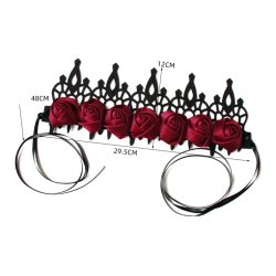 Victoriansk Gotisk Rd Rose Dronning Tiara Hrbnd